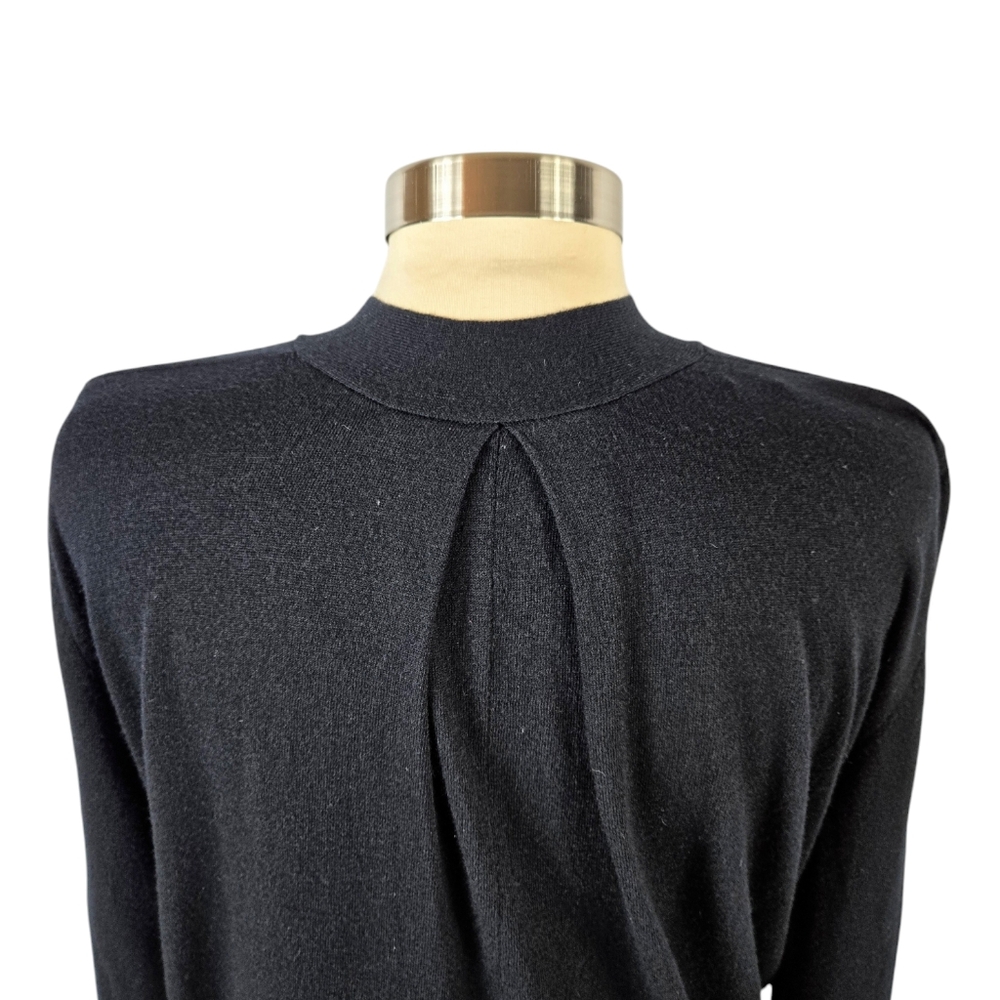 Yoon Cocoon Buttoned Down Black Draped Cardigan - image 4
